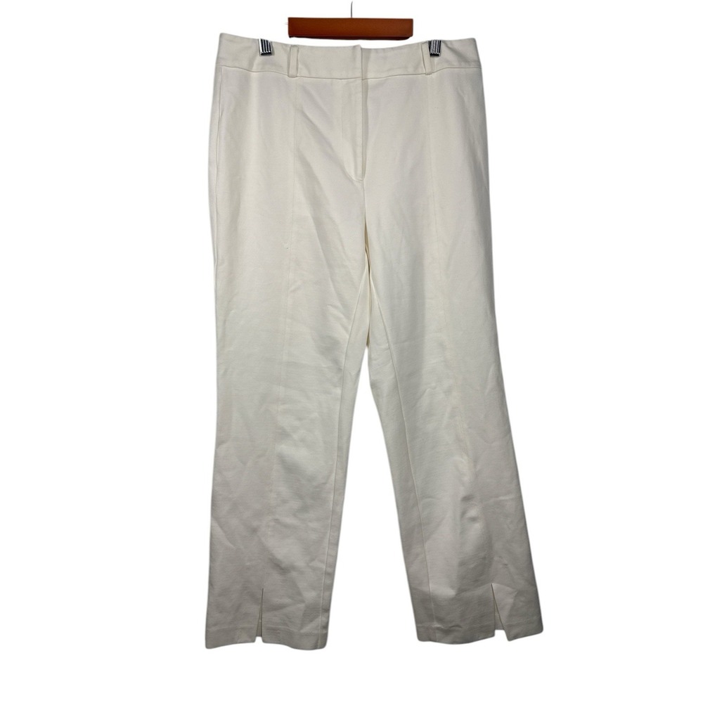 J. Mclaughlin Flat Front Straight Leg Capri Pants Women's Size‎ 6 off White